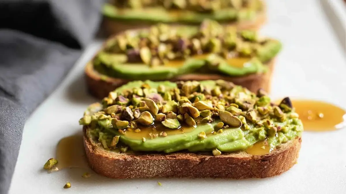 Avocado Toast with Honey and Pistachios