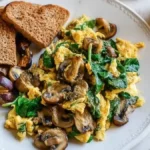 Mushroom-Spinach Scrambled Eggs