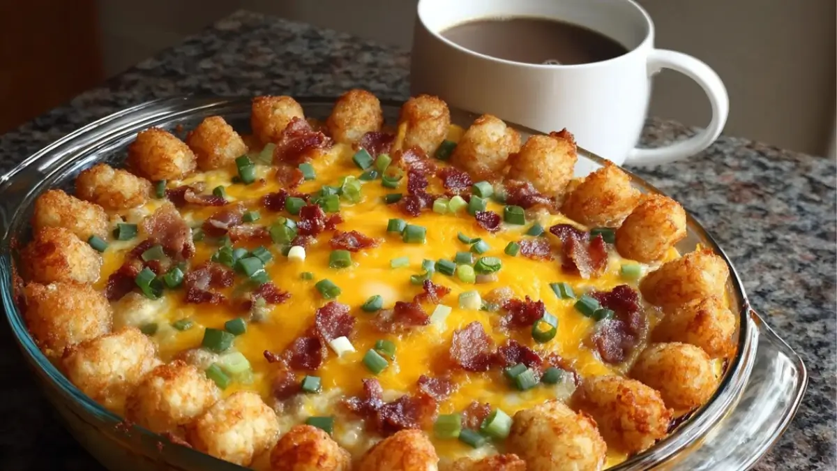 Bacon, Egg, and Tater Tot Casserole