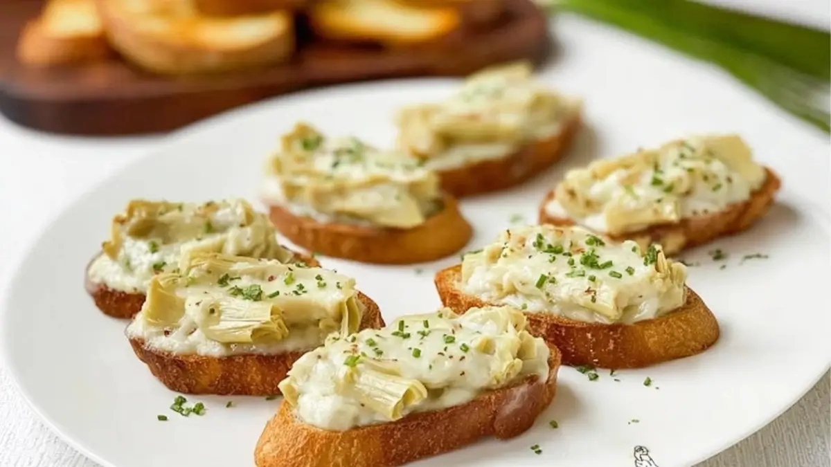 Creamy Artichoke Bruschetta