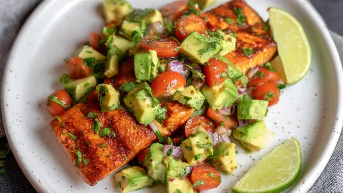 Grilled Salmon with Avocado Salsa