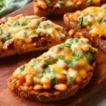 Cheesy Masala Beans on Toast