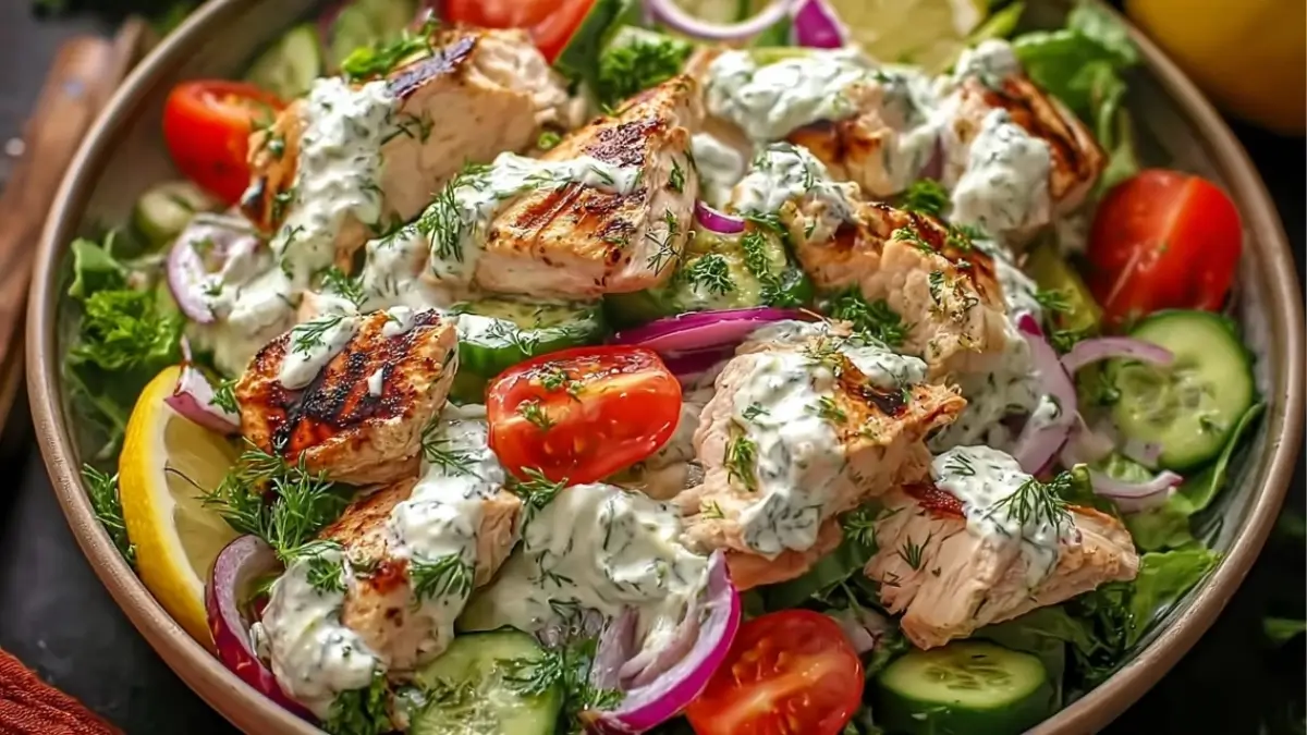 Mediterranean Tzatziki Chicken Salad