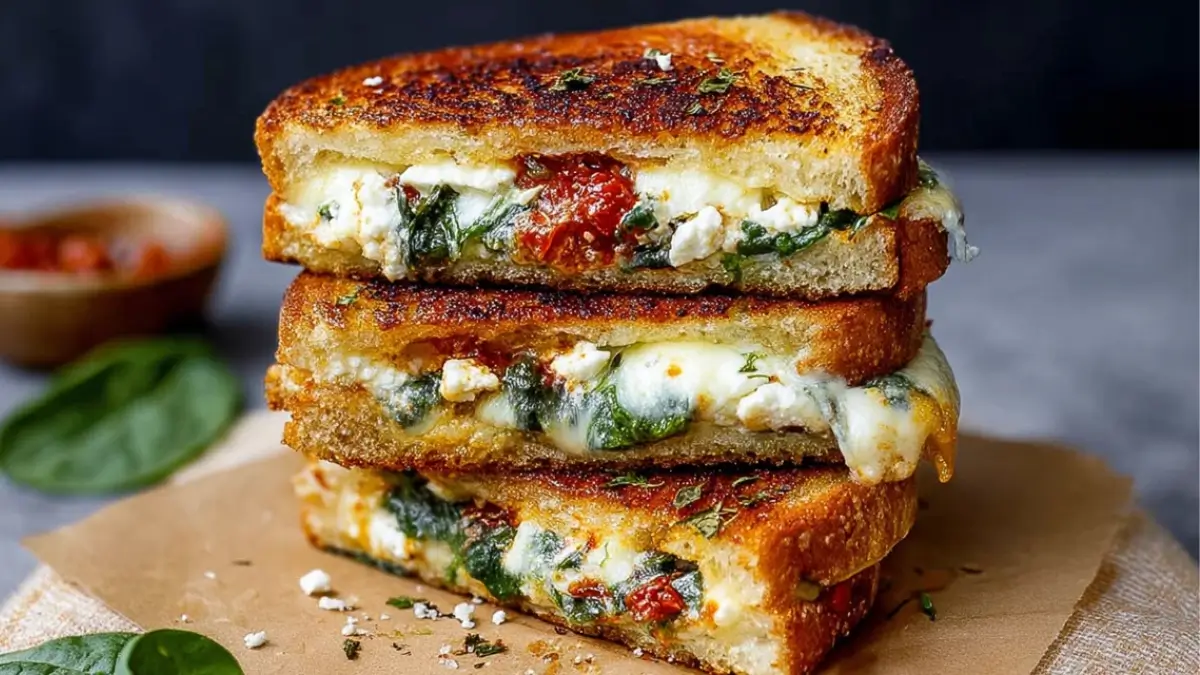 Spinach and Feta Grilled Cheese