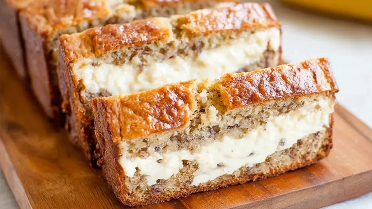 Cream Cheese-Filled Banana Bread