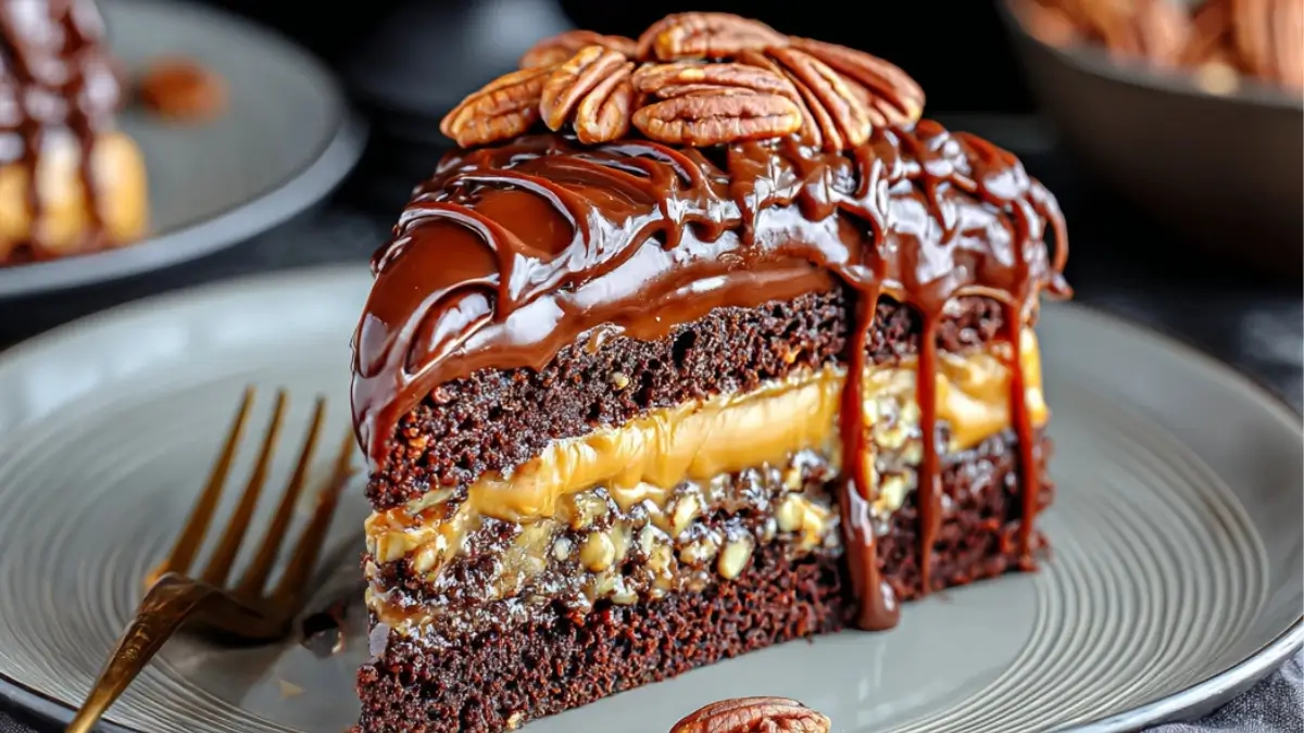 Turtle Caramel Cake