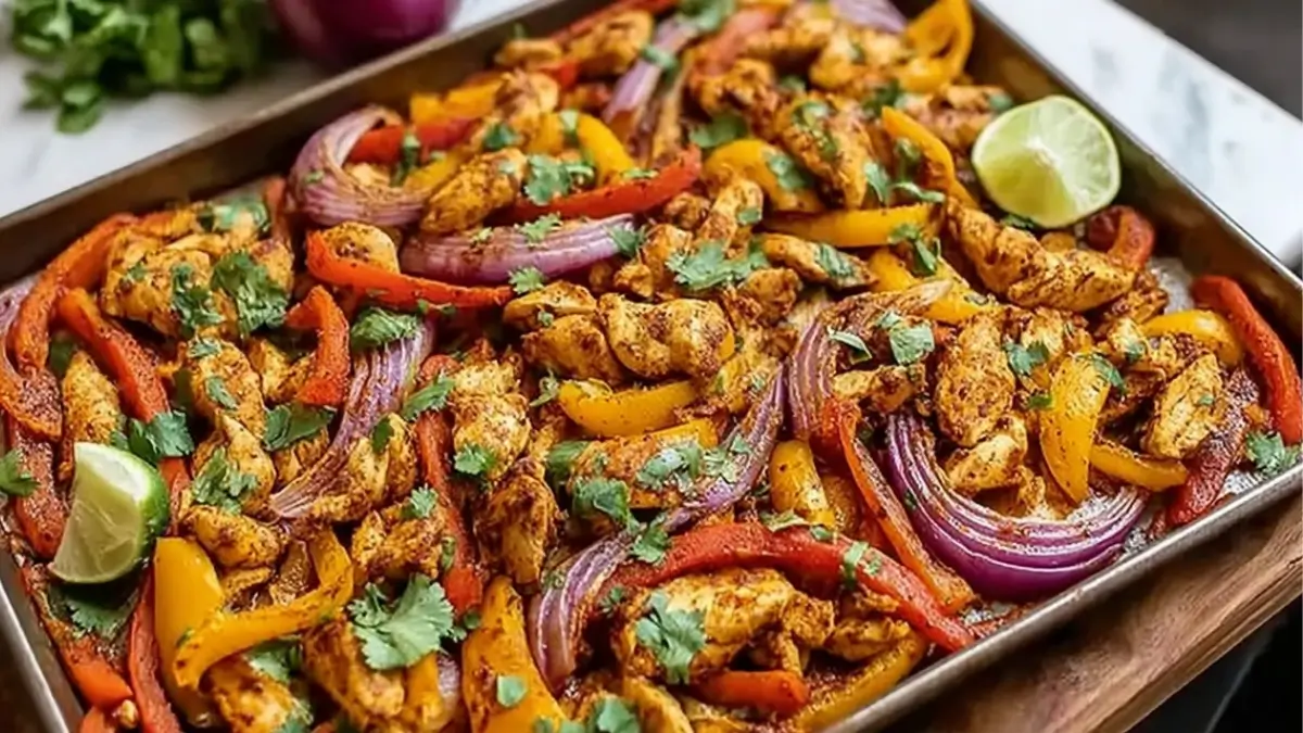 Easy Sheet Pan Chicken Fajitas
