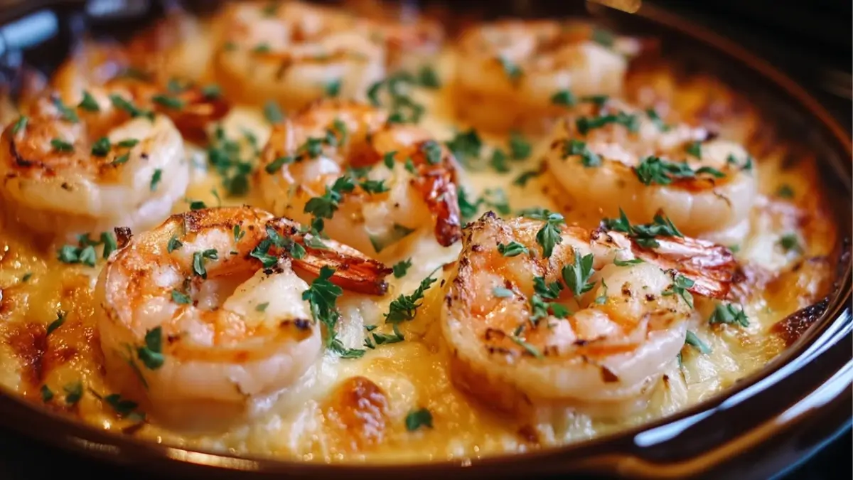 Easy Baked Stuffed Shrimp Casserole