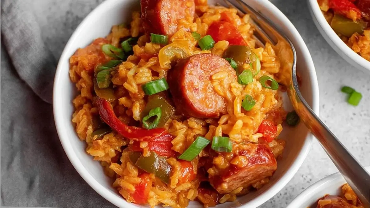 One Pot Cajun Sausage and Rice