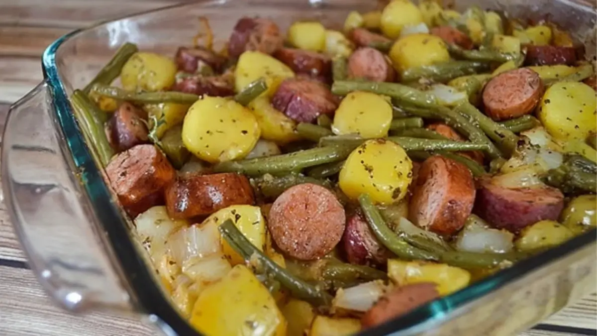 Sausage, Green Bean, and Potato Casserole