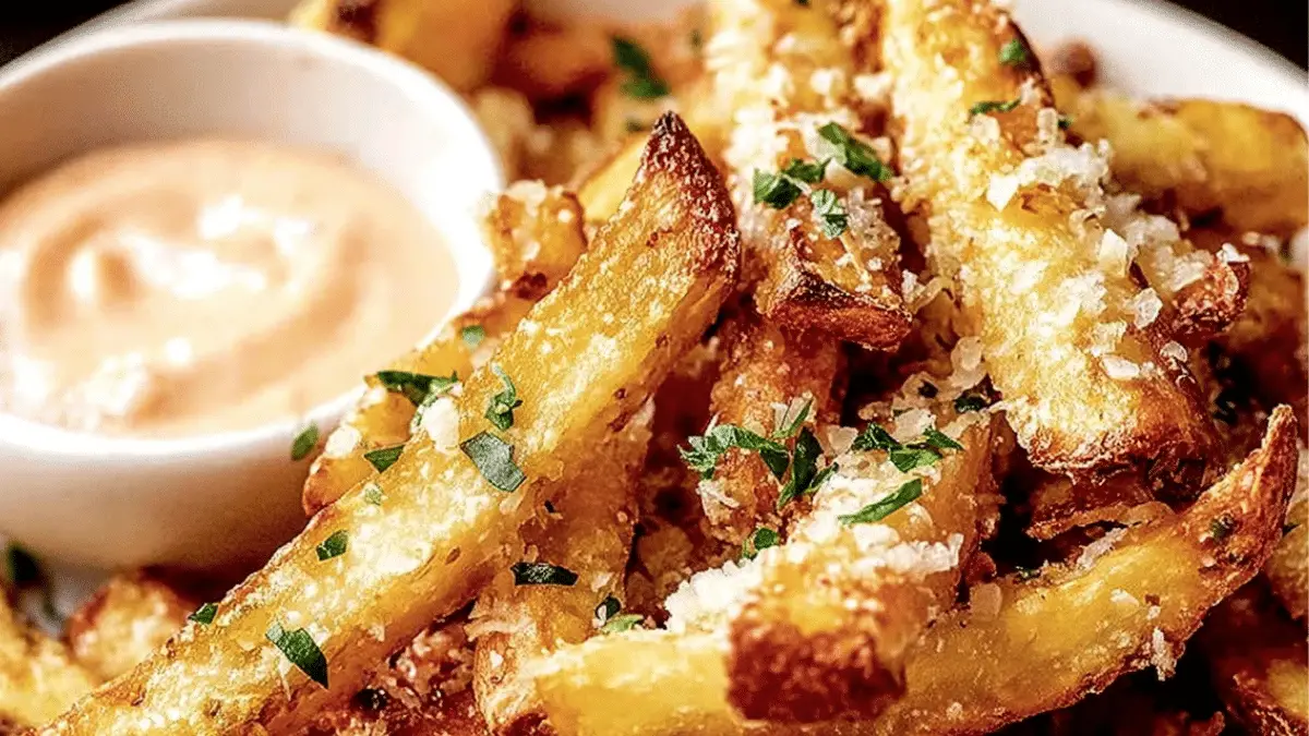 Air Fryer Garlic Parmesan French Fries