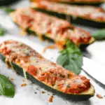 Cheesy Baked Zucchini with Marinara