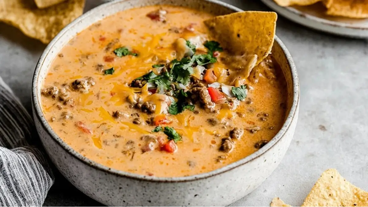 Cheesy Ground Beef Enchilada Chili