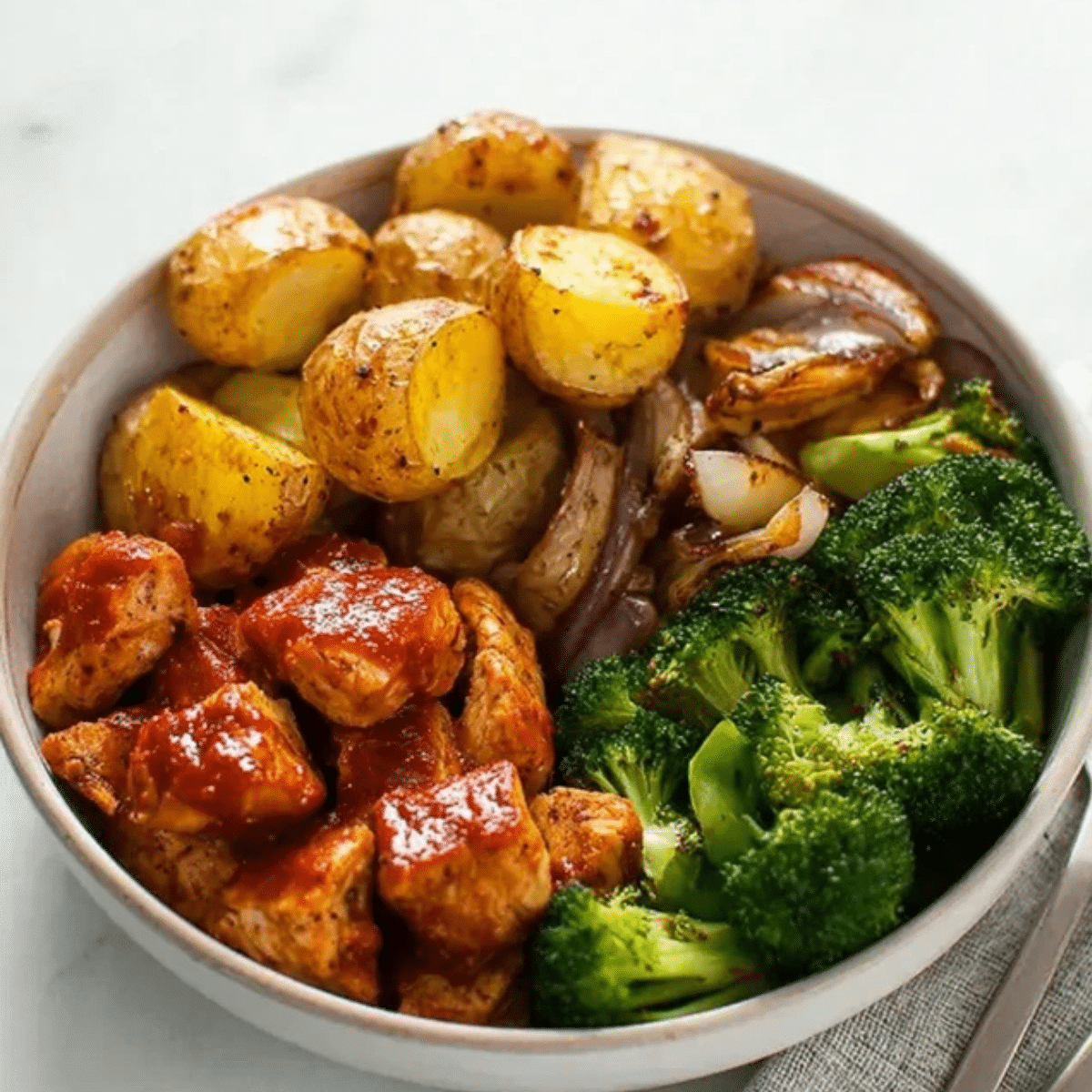 Chicken and Roasted Potato Bowl