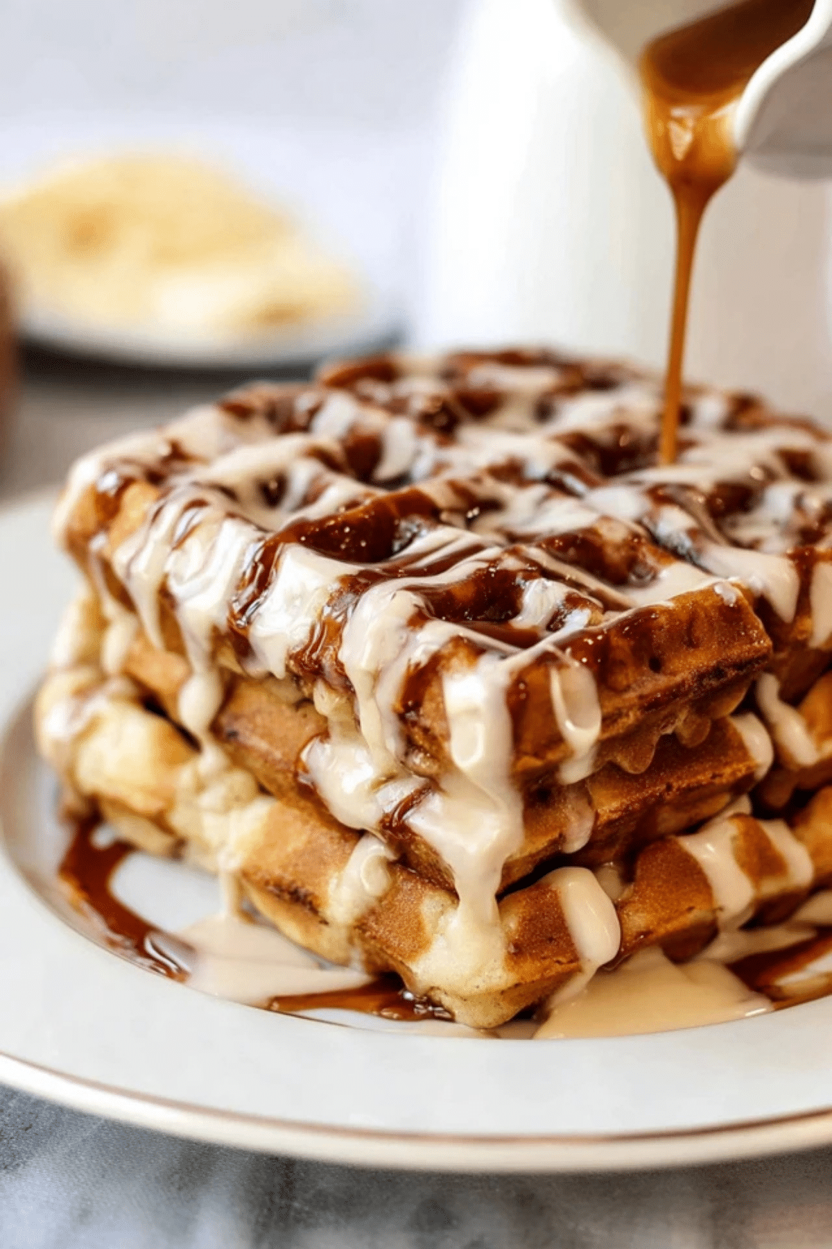 Cinnamon Roll Waffles