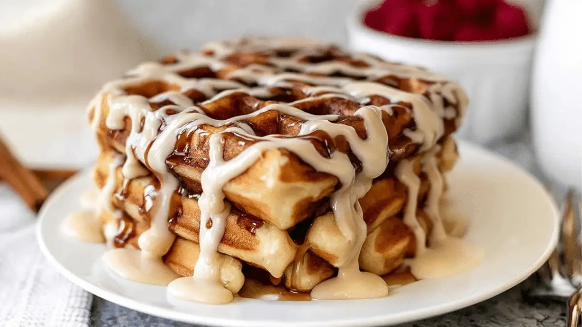 Cinnamon Roll Waffles