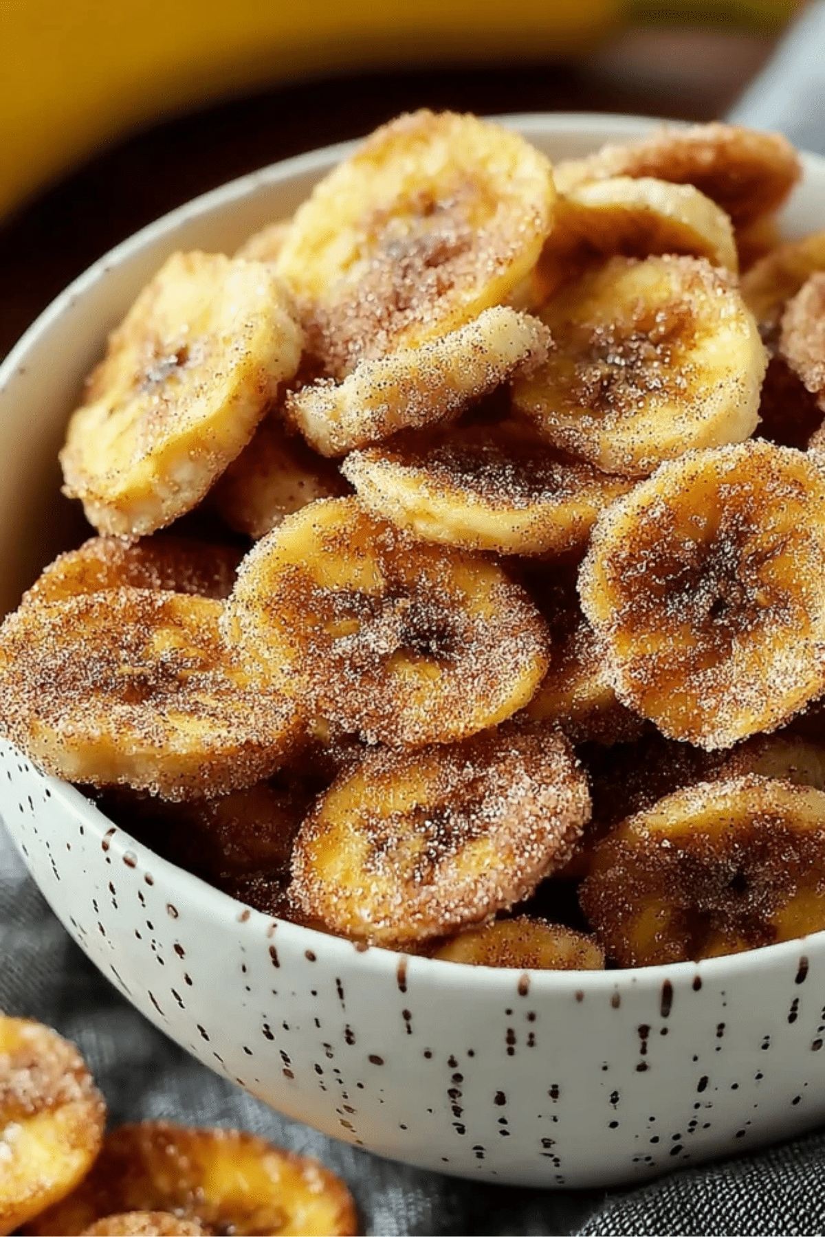 Cinnamon-Sugar Air Fryer Banana Chips