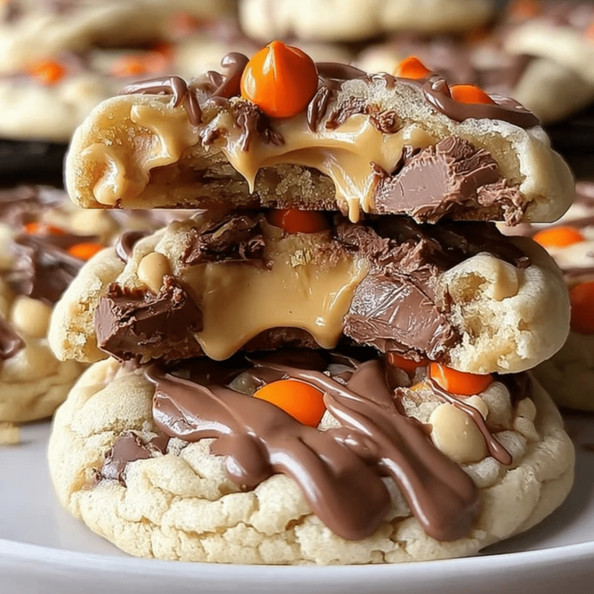 gooey reese's cheesecake cookies
