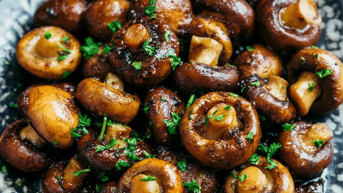 Honey Balsamic Garlic Mushrooms