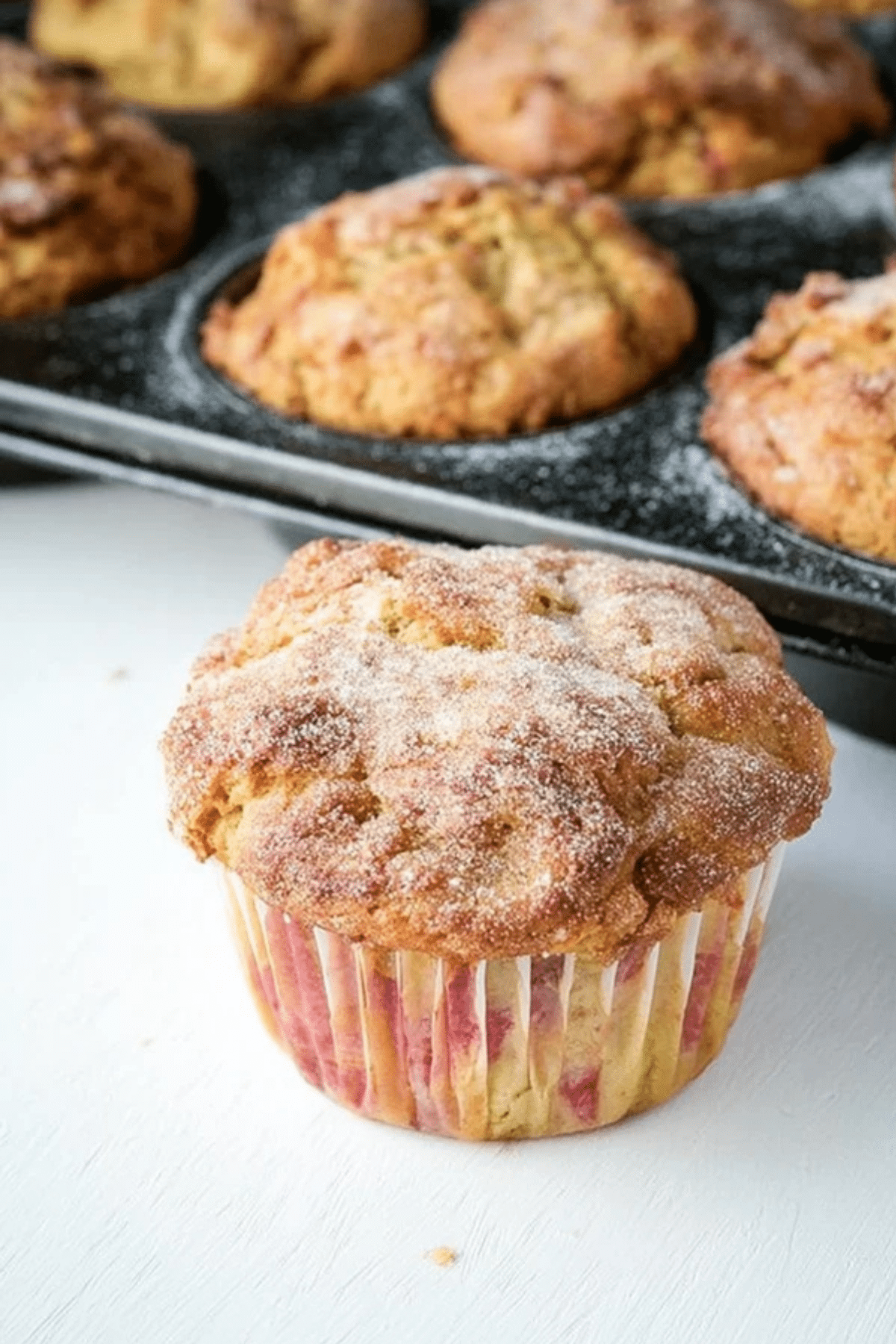 Rhubarb Muffins with Greek Yogurt