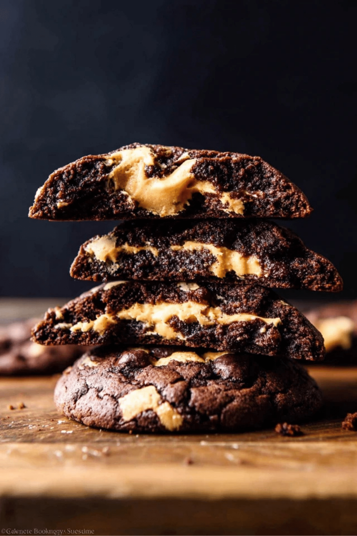 Peanut Butter Filled Brownie Cookies