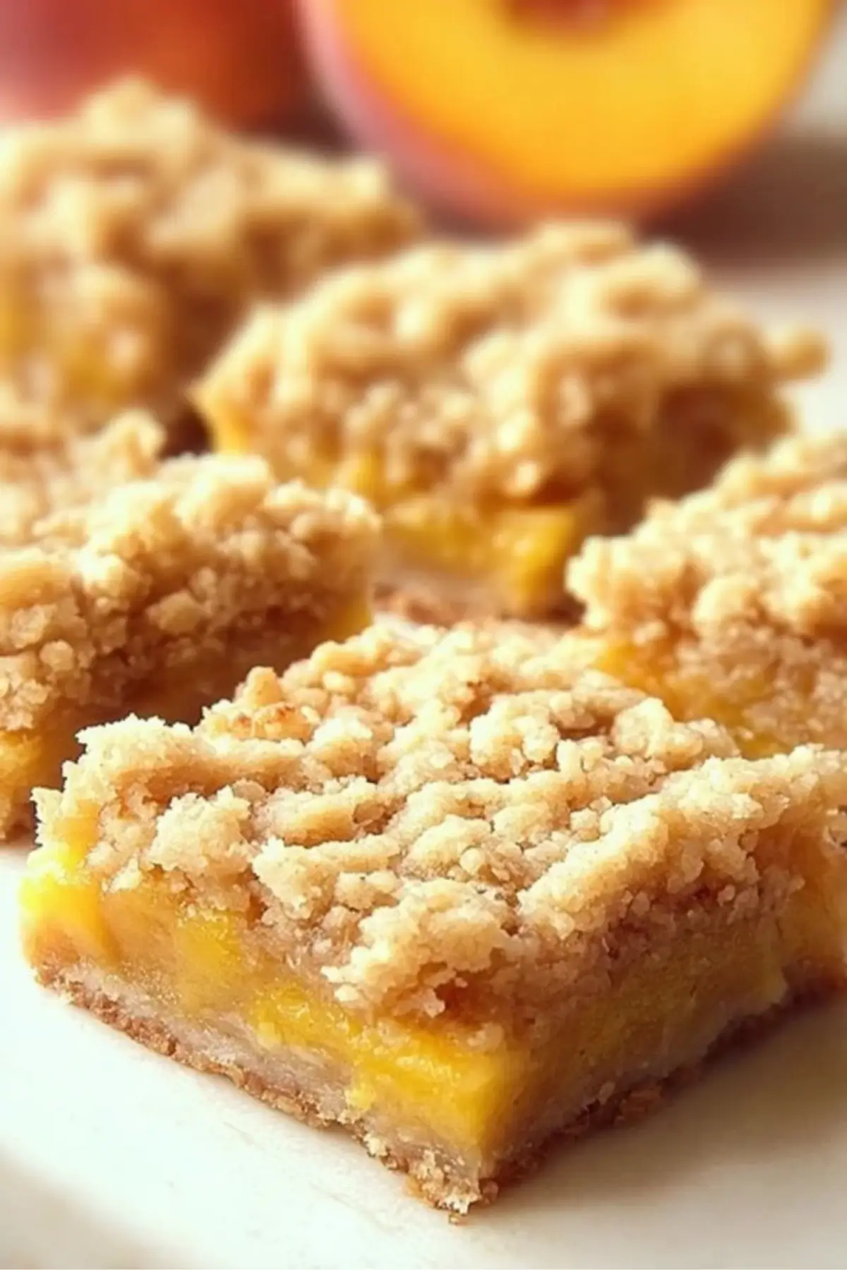 Easy Peach Crumble Bars Easy Peach Crumble Bars