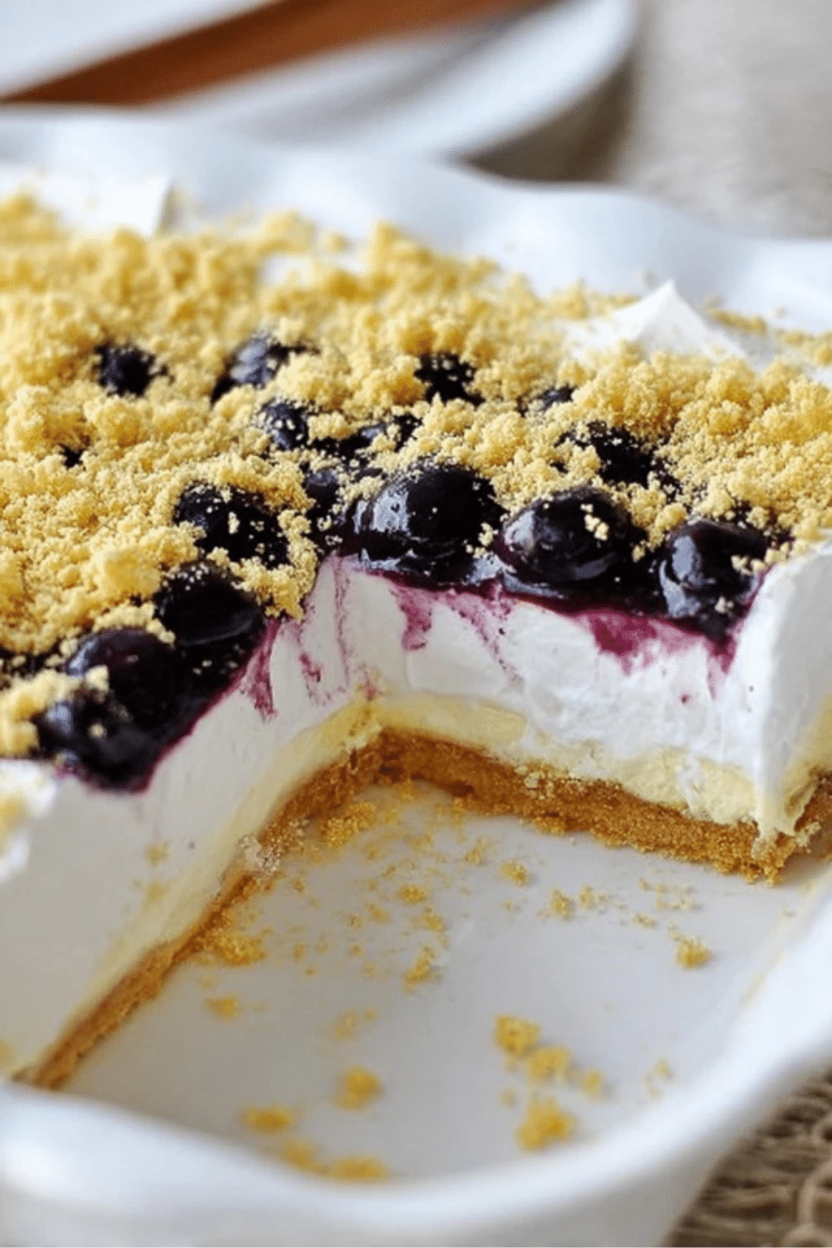 No Bake Lemon Blueberry Dessert
