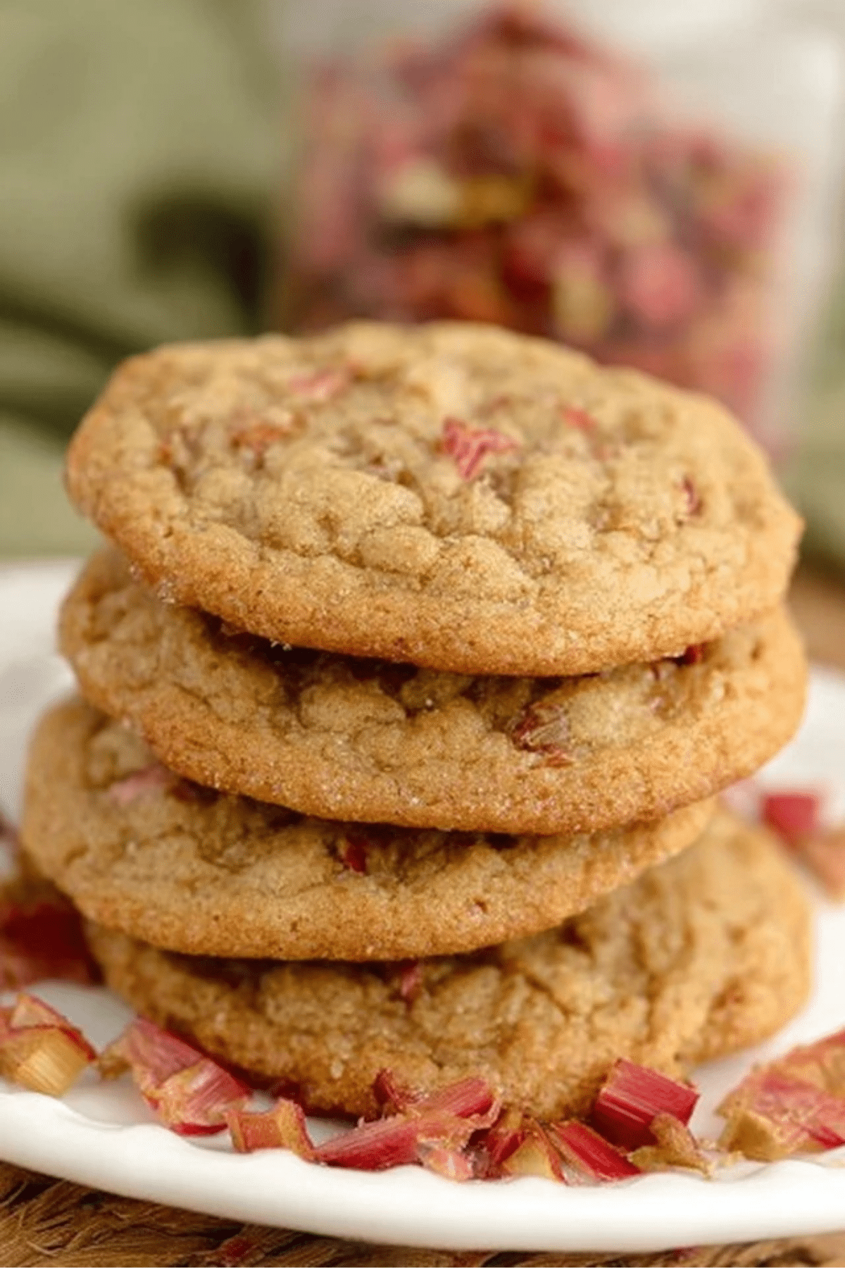 Brown Sugar Rhubarb Cookies
