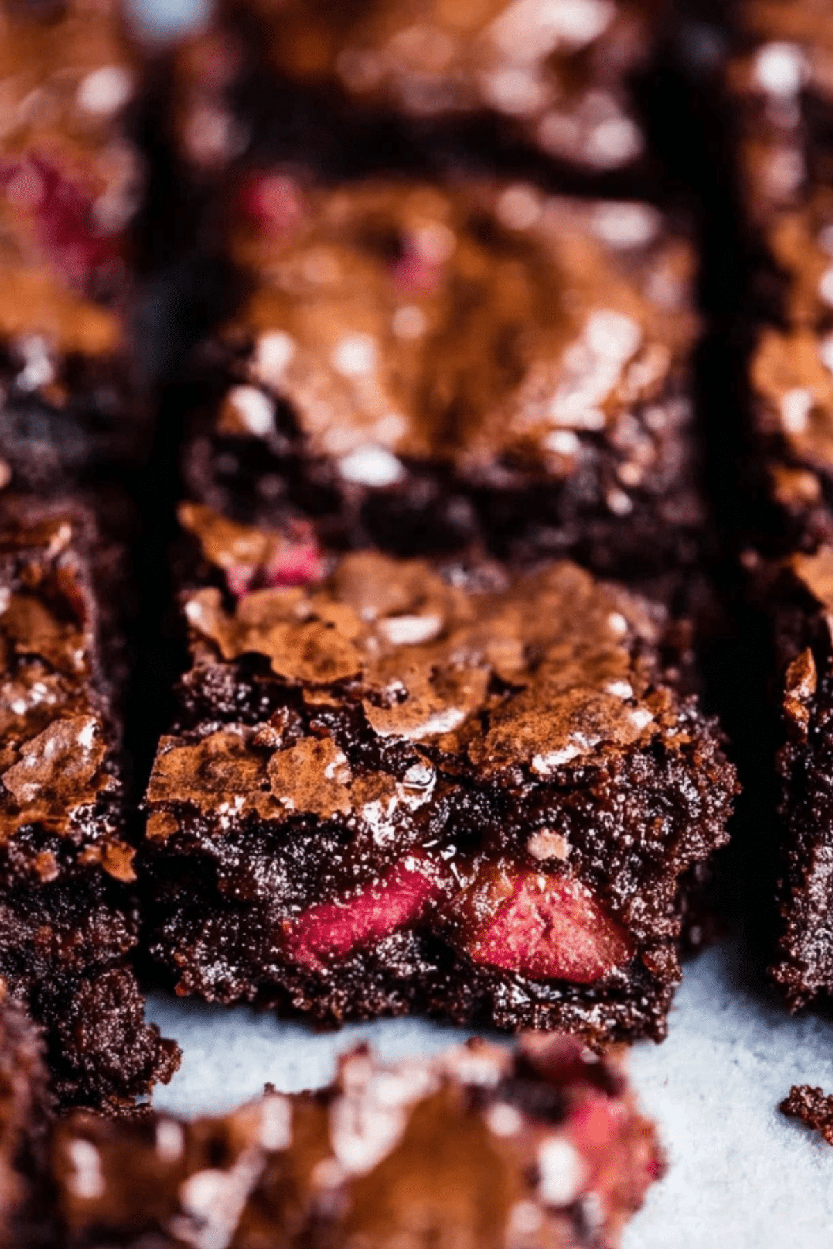 Chocolate Rhubarb Brownies