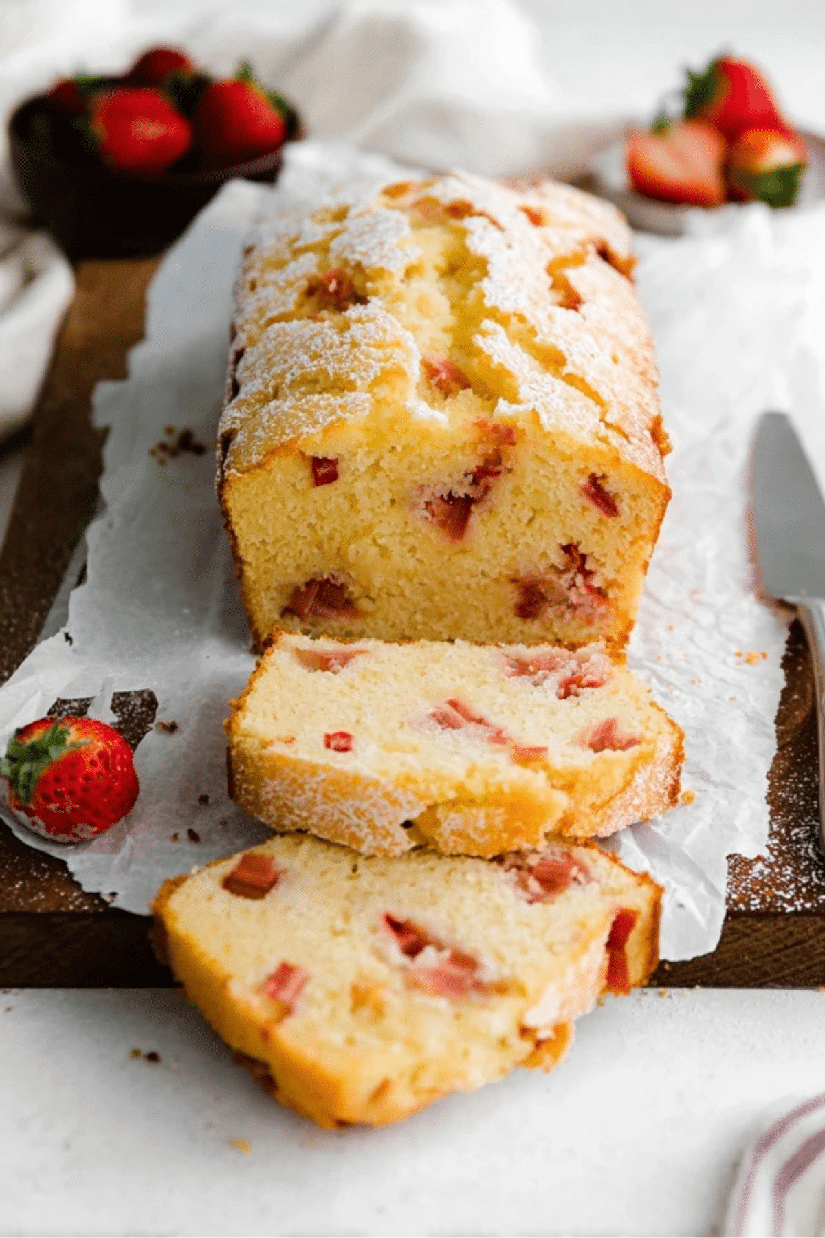 Strawberry Rhubarb Pound Cake