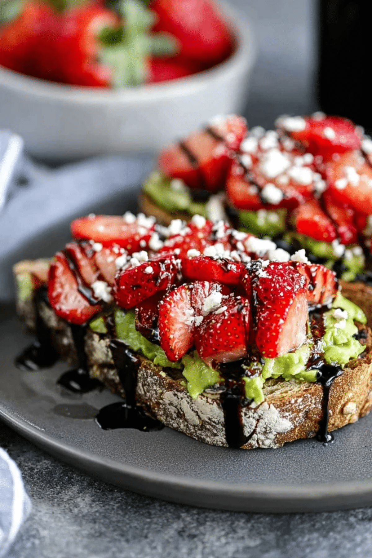 Balsamic Strawberry Avocado Toast