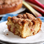 Double Crumb Rhubarb Coffee Cake