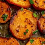 Garlic Butter Roasted Sweet Potatoes