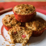 Cinnamon Rhubarb Muffins