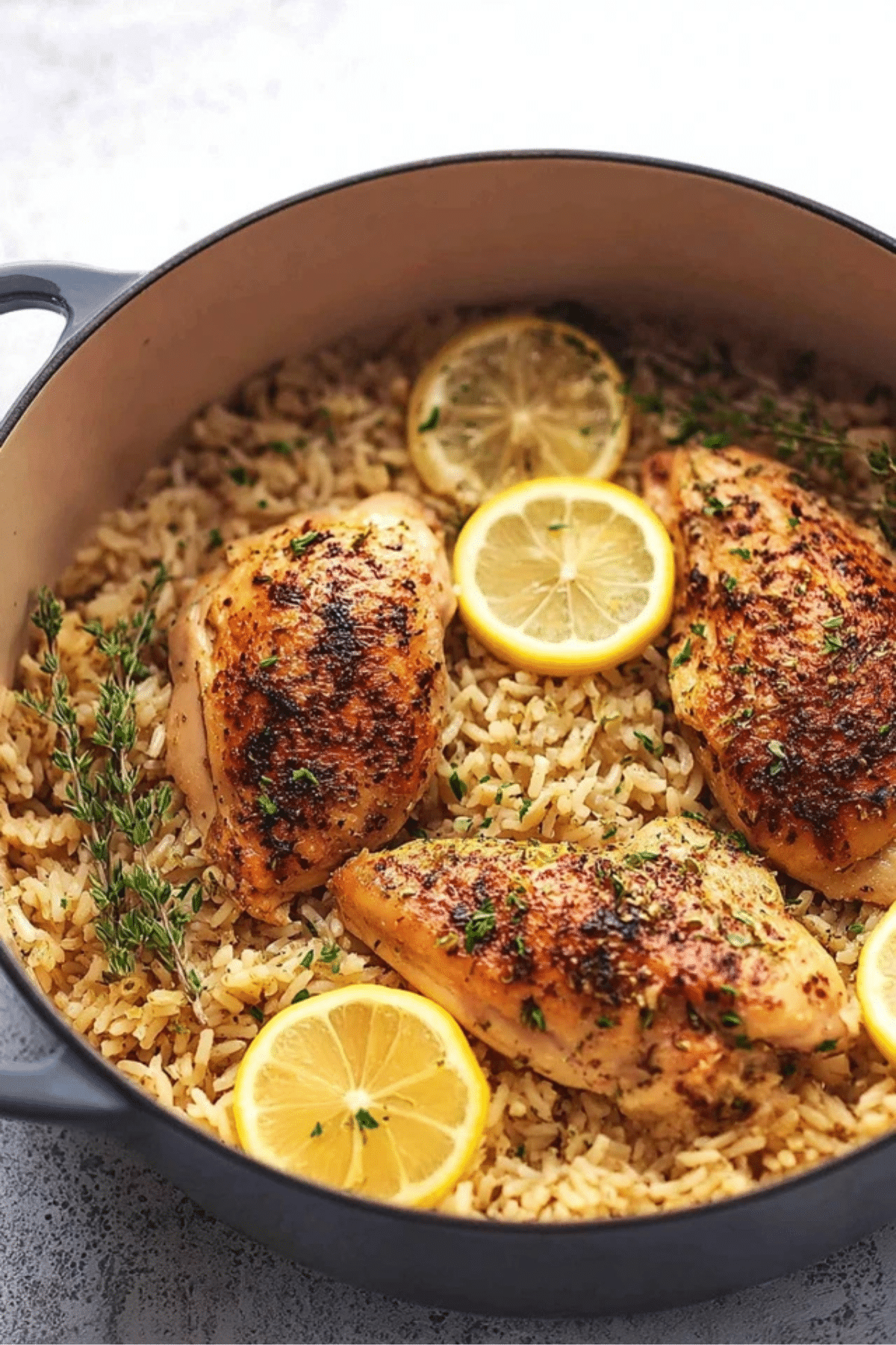One Pot Lemon Herb Chicken and Rice