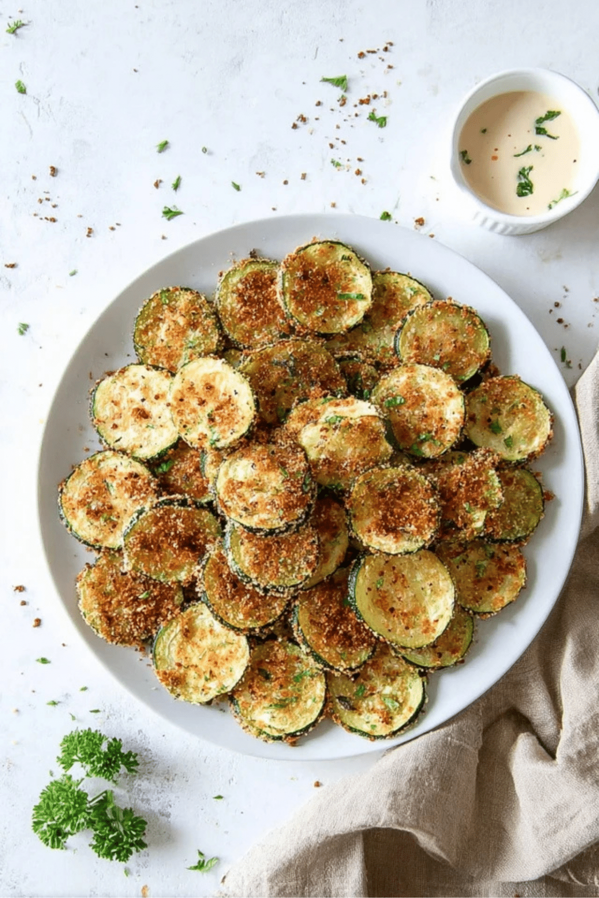 Crispy Baked Zucchini Chips