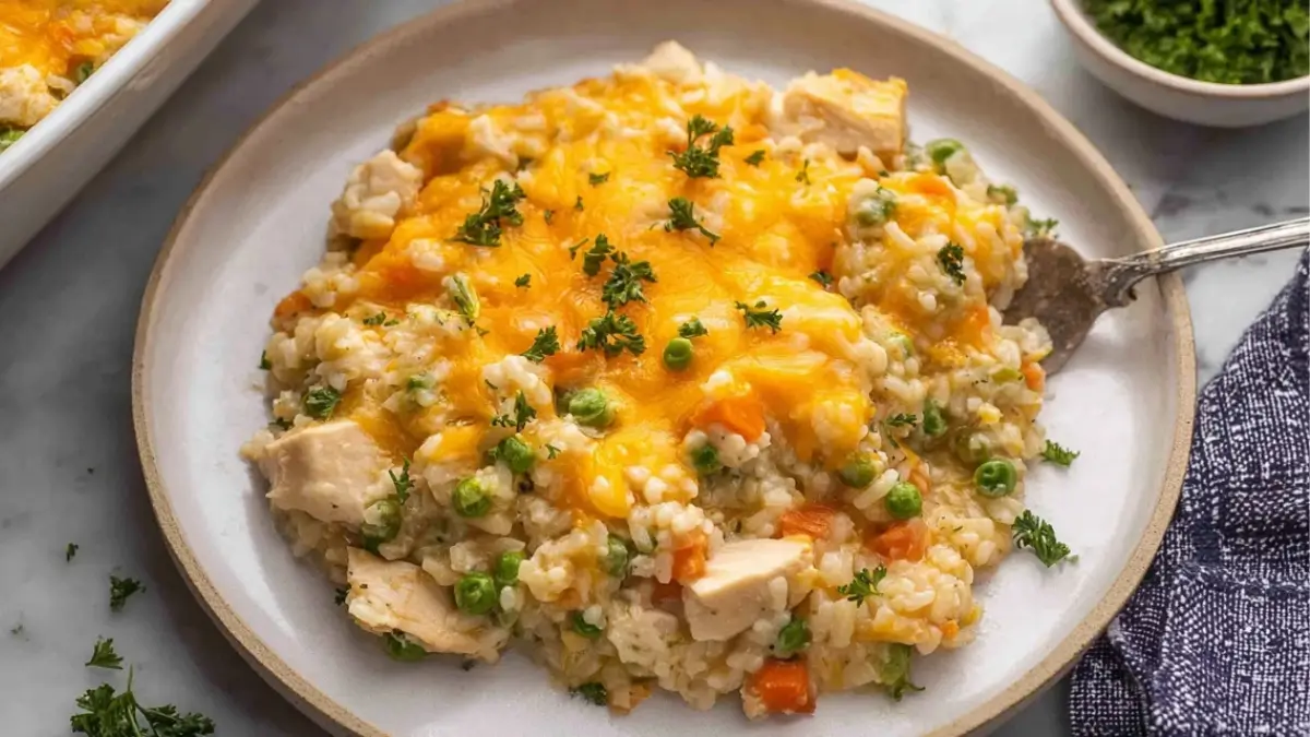 Cheesy Chicken and Rice Casserole