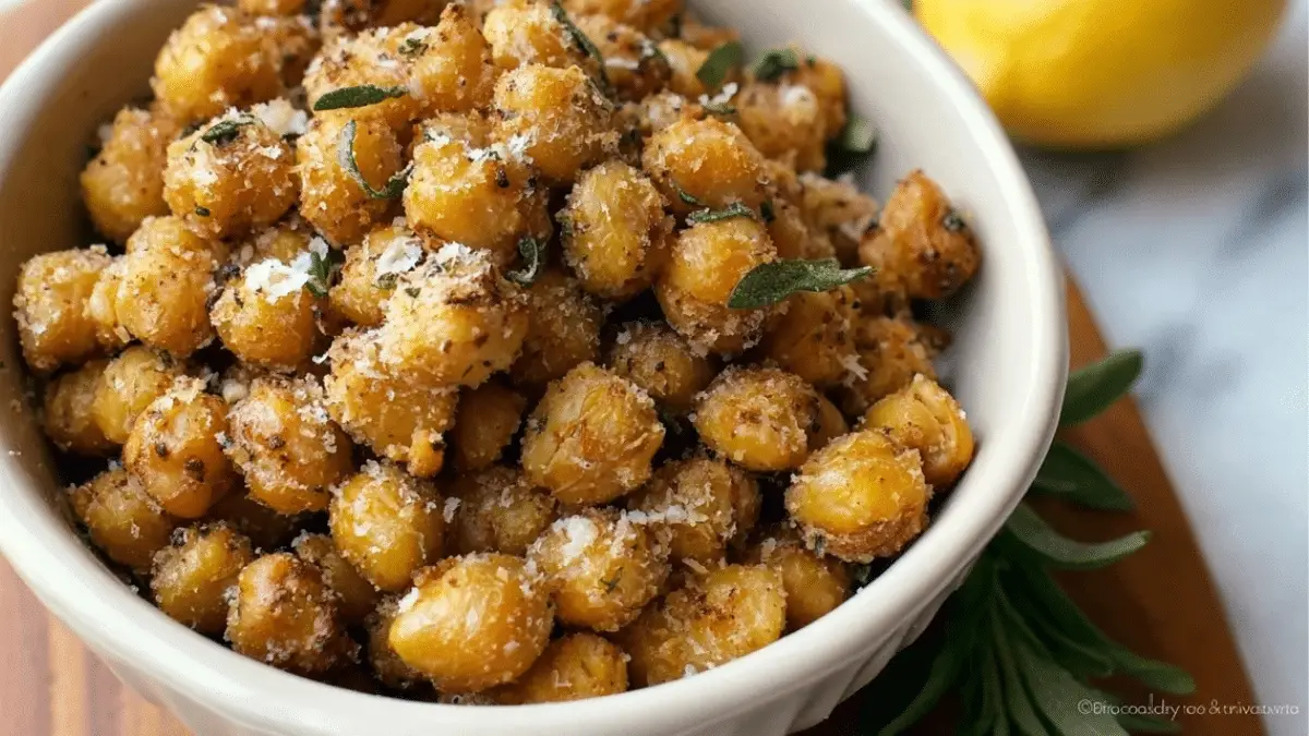 Crispy Parmesan Chickpeas
