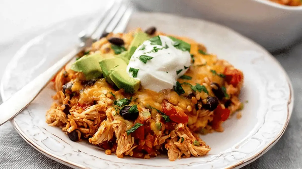 Easy Chicken Burrito Casserole