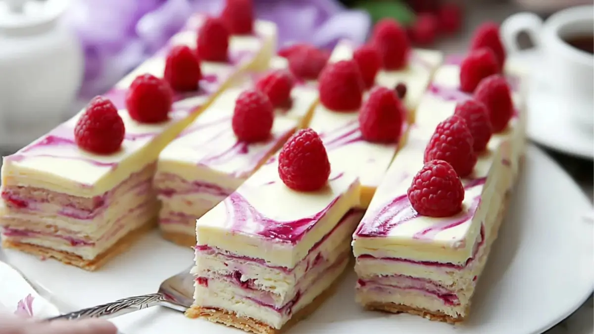 The Creamiest No-Bake Raspberry Cheesecake