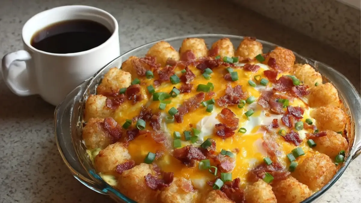 Bacon, Egg, and Tater Tot Casserole