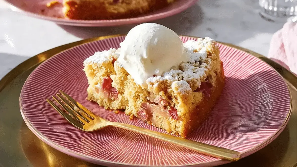 Oma's Rhubarb Cake Recipe