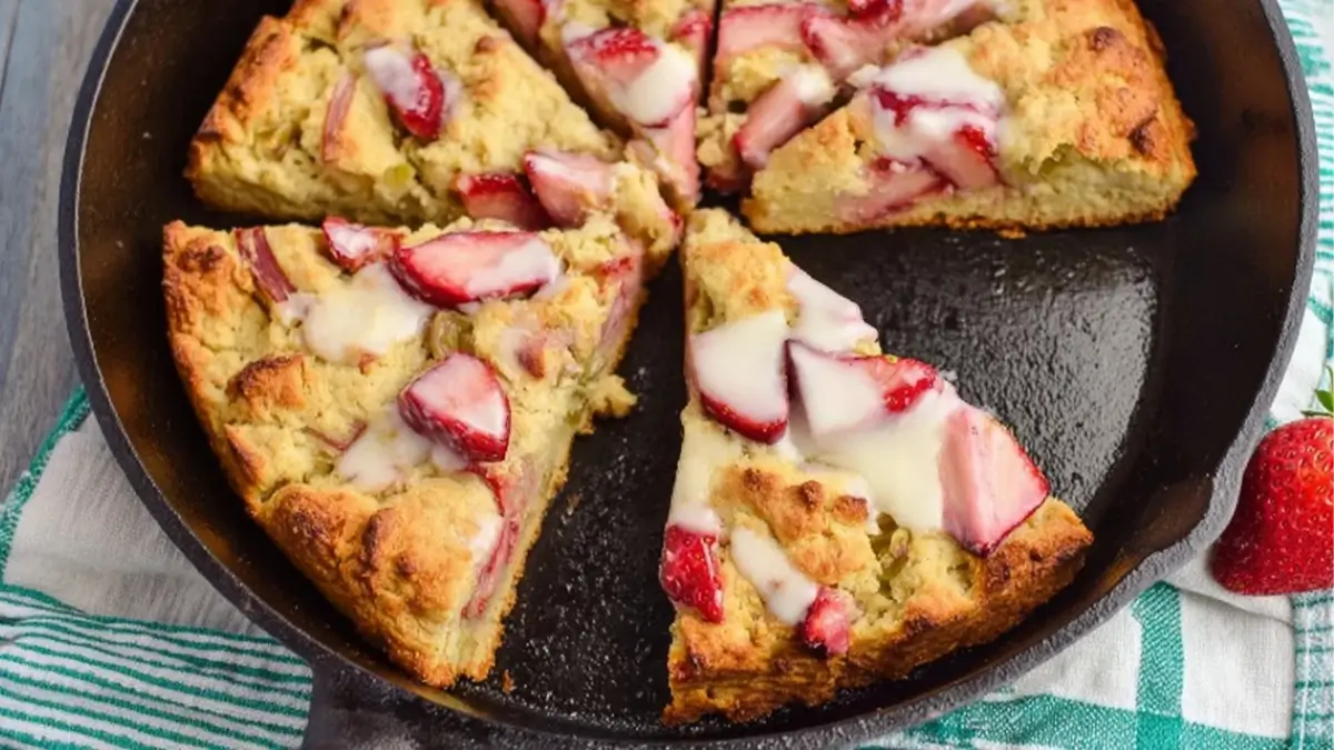 Keto Strawberry Rhubarb Scones