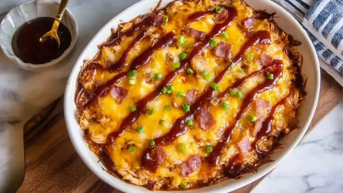 Keto BBQ Chicken Casserole