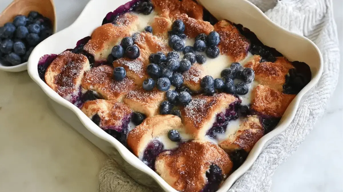 Overnight Blueberry French Toast Casserole