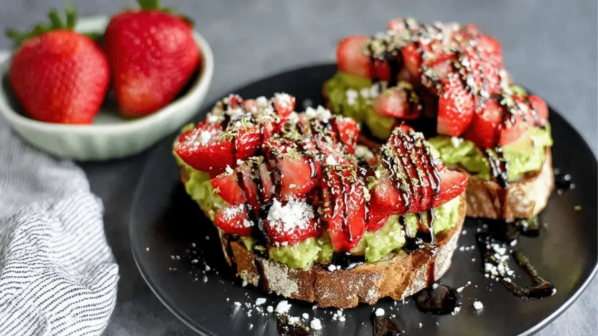 Balsamic Strawberry Avocado Toast