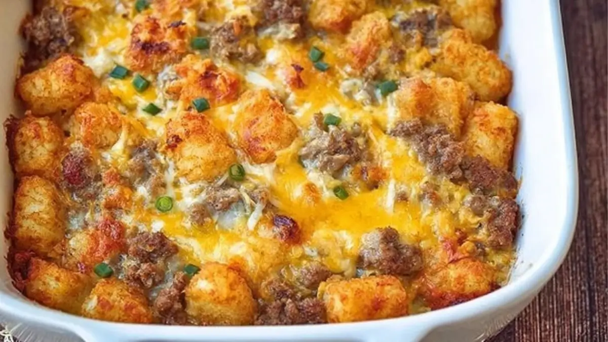 Tater Tot Sausage Breakfast Casserole