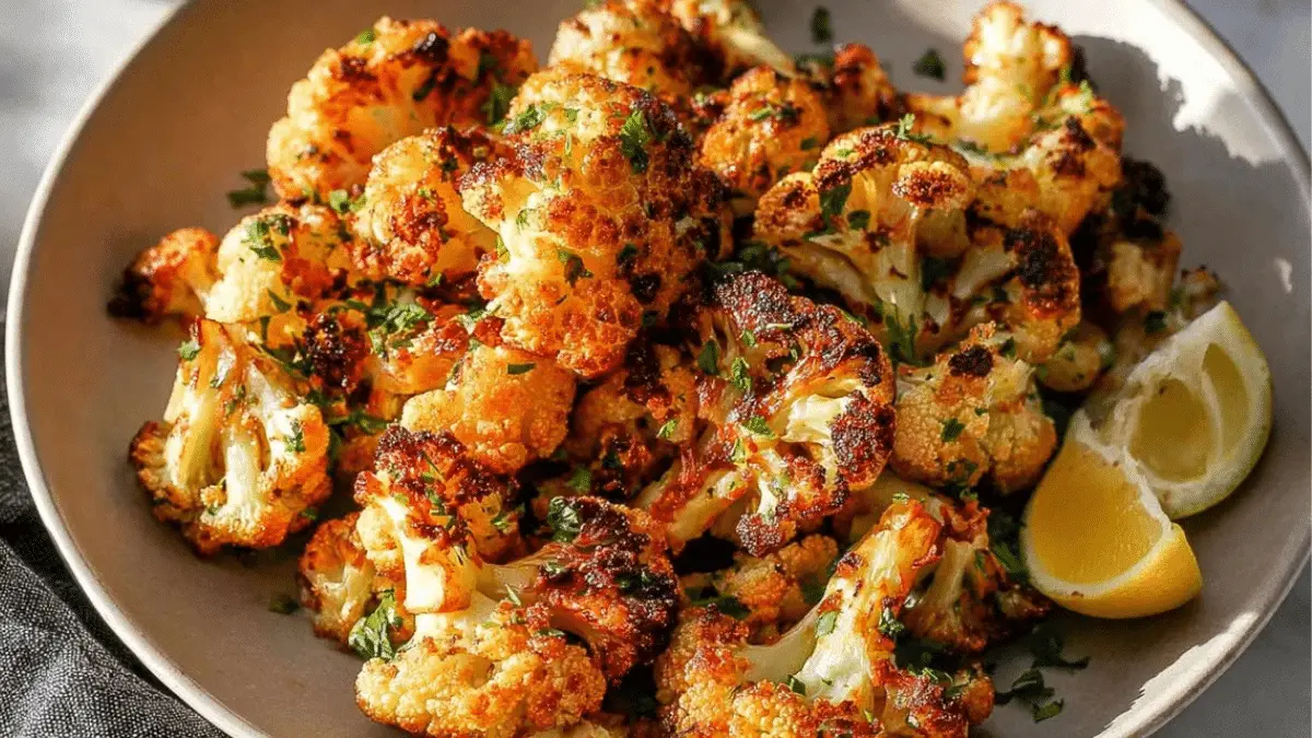 Garlic-Parmesan Roasted Cauliflower