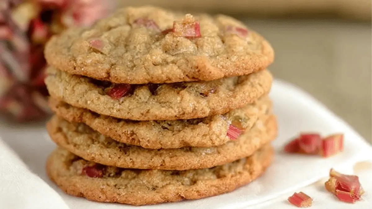 Brown Sugar Rhubarb Cookies