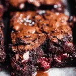 Chocolate Rhubarb Brownies